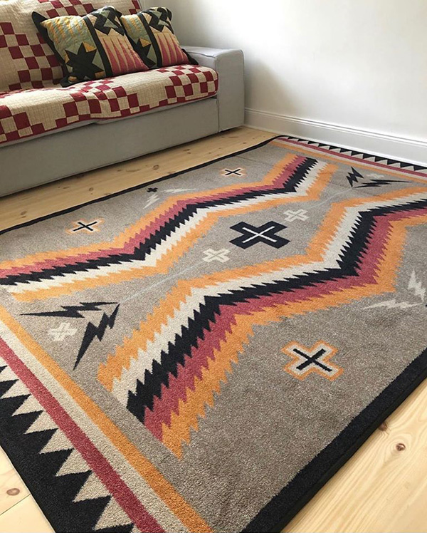 native american rugs mid century